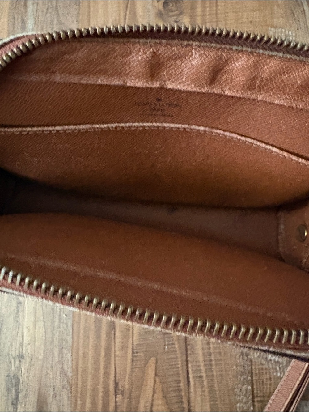 Louis Vuitton Monogram Canvas Wristlet in Brown and Gold - Picture 5 of 6